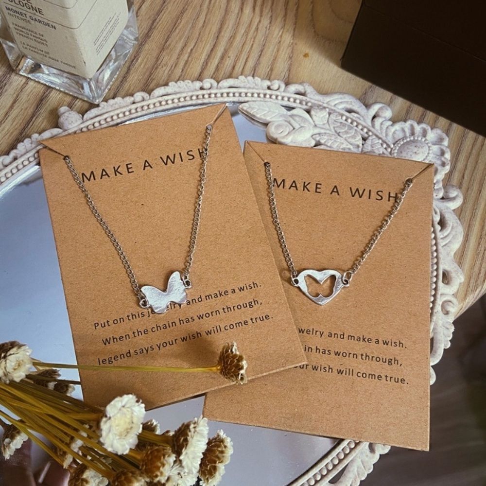 Dainty butterfly necklaces